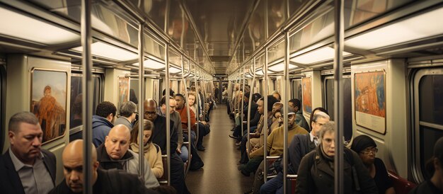 Foto stazione della metropolitana a columbus circle generative ai