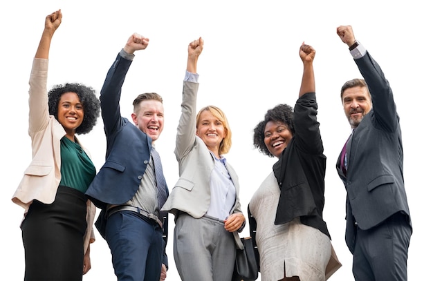successful business team png sticker transparent background