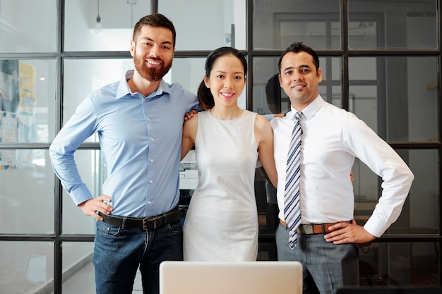 Successful business team working at office