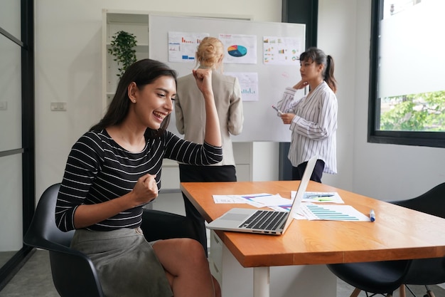 Successful business woman looking confident and smiling