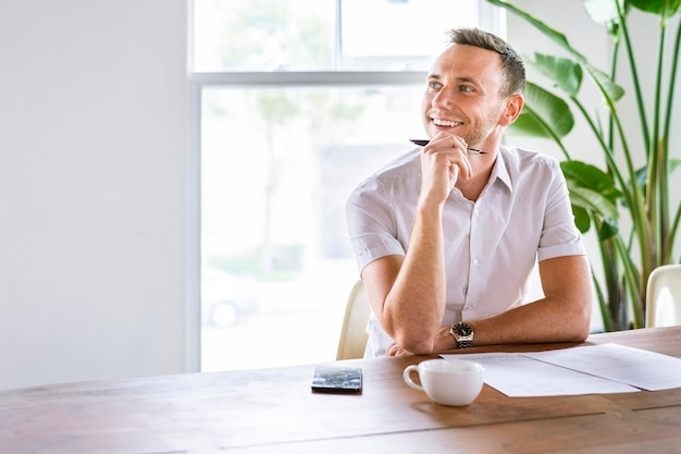 Successful businessman in a meeting