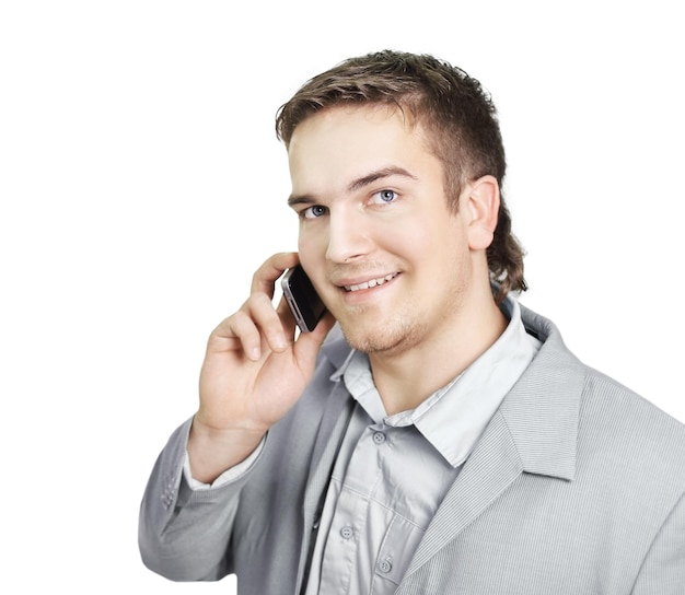 Successful businessman talking on the phone