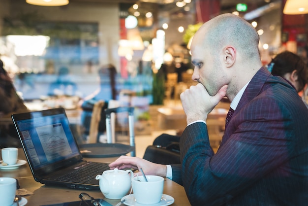 successful elegant fashionable businessman