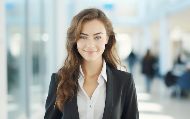 Photo successful female leader in corporate attire