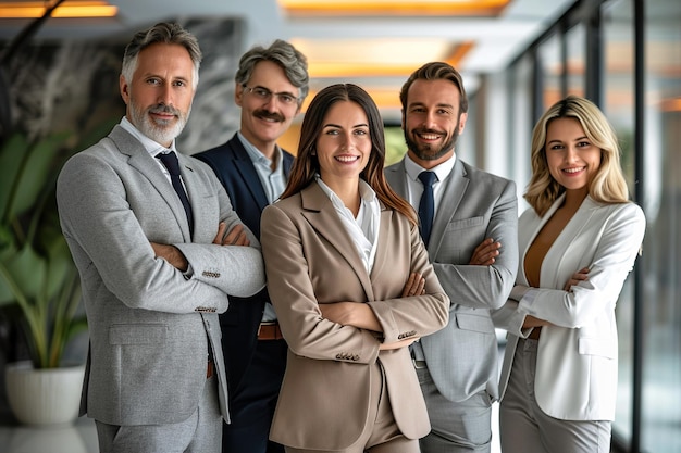 Successful group of business people at the office