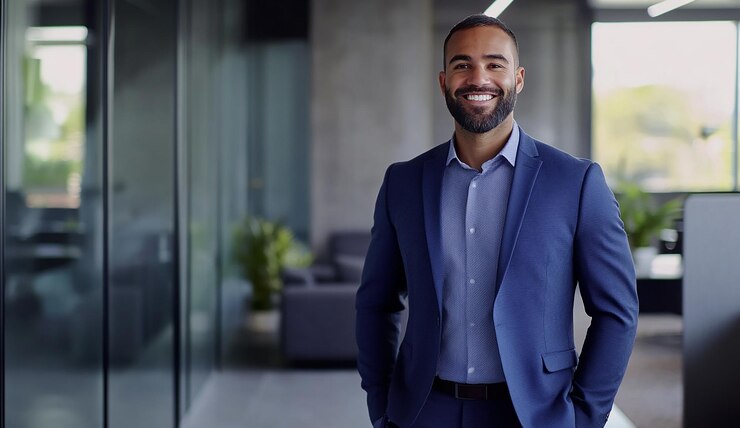 Photo a successful male businessman
