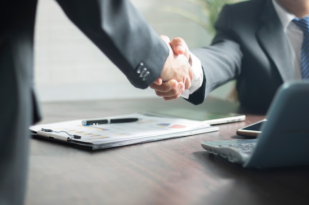 Photo successful negotiating business concept