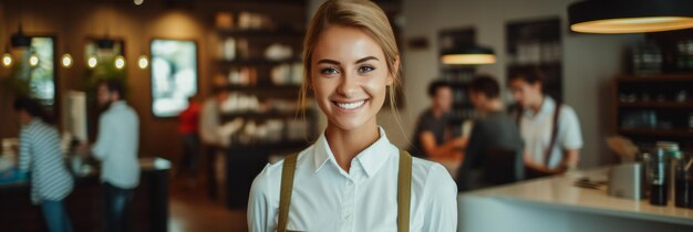 Successful small business women smiling happily Proud business owner