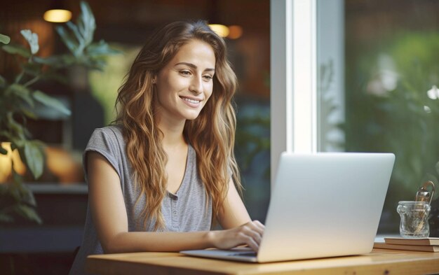 Successful Woman in Business Determined Executive Working on Laptop