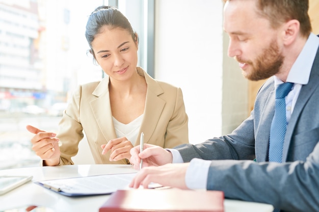 Successful Young Businesswoman Meeting Client