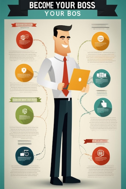 succesvol vectorprocesdiagram met vijf stappen sjabloon