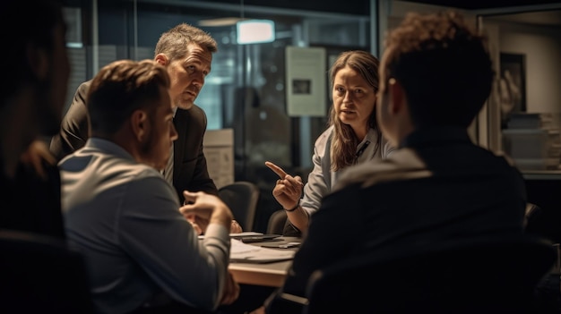 Succesvolle teamgroep jonge zakenmensen die samenwerken en communiceren in een creatief kantoor