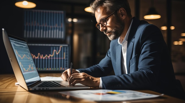 Succesvolle zakenman eigenaar van bedrijf wachten op telefoontje van financieel manager