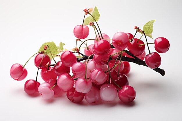 Succulent Cherry Sensation on Clean White Cherry image photography