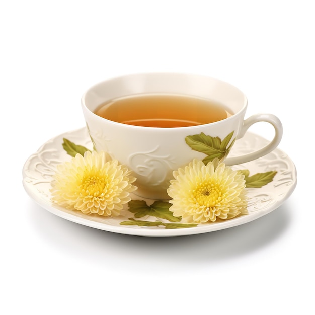 succulent Chrysanthemum Tea isolated on white background