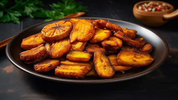 Photo succulent fried plantain