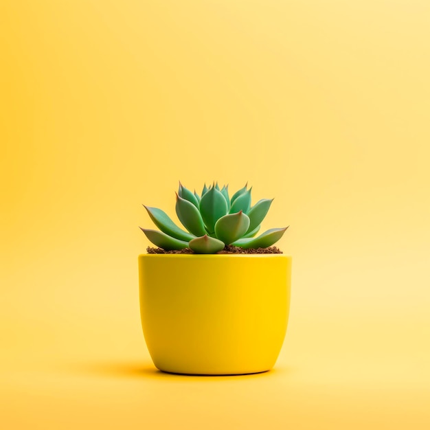 The succulent grows in a clay pot Minimalism A house plant