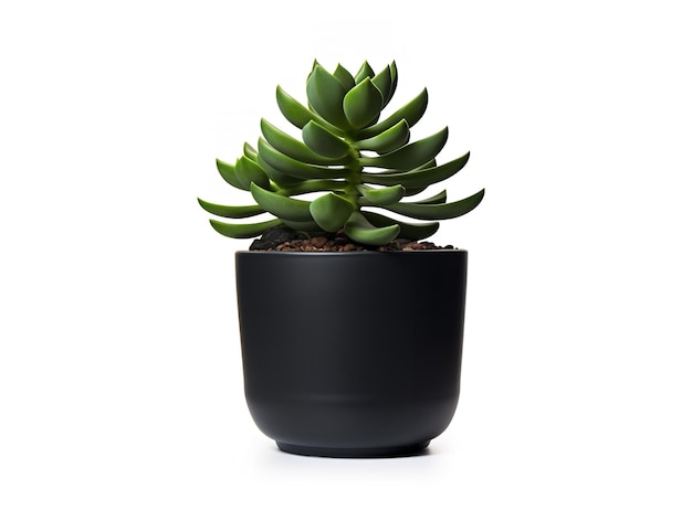 Photo succulent plant pot greenery isolated on white background ai generated