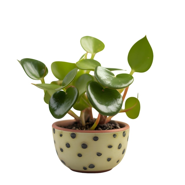 Succulent plant in pot isolated on white background with clipping path