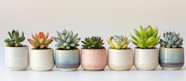 Succulent plants housed in lovely pots
