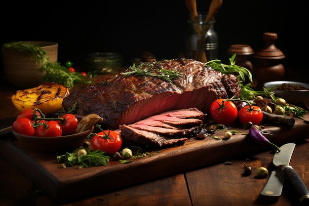 Photo succulent roast beef fantasy