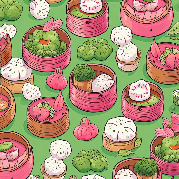 succulent seamless pattern