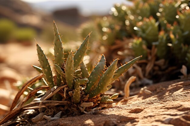 Succulent Sprouts in the Desert Generative Ai