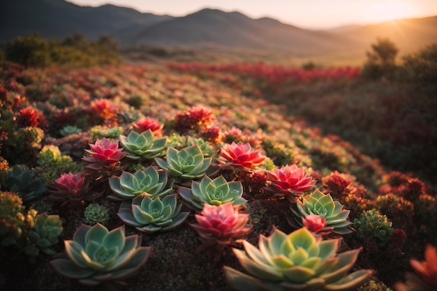 The succulent walls transform with changing light conditions