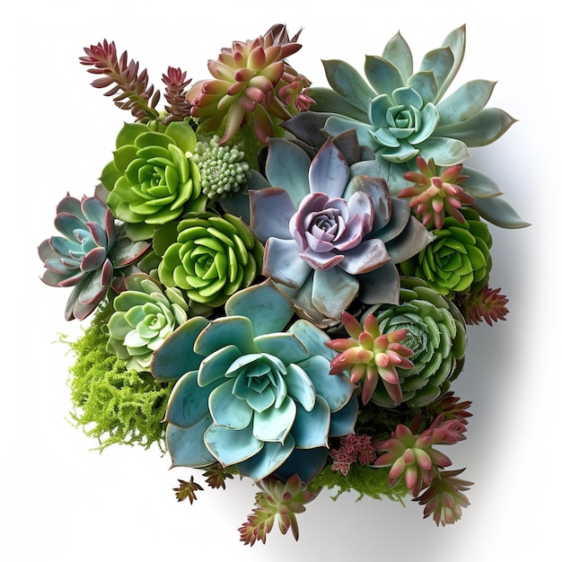 Succulents composition in potted