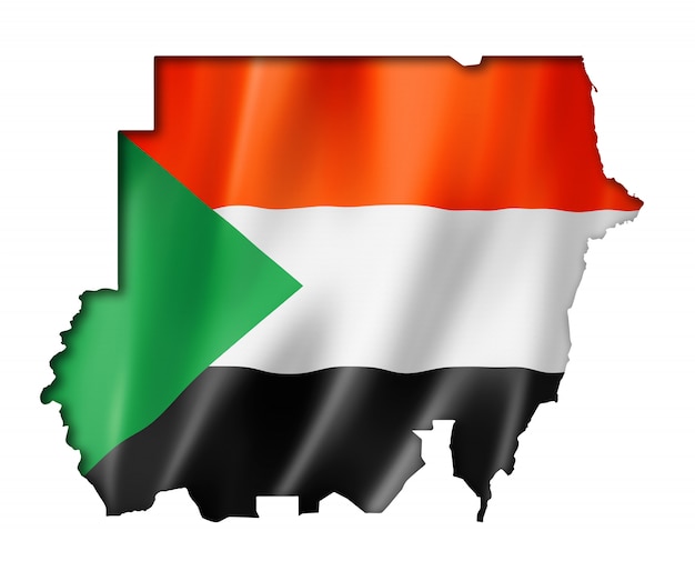 Sudan flag map
