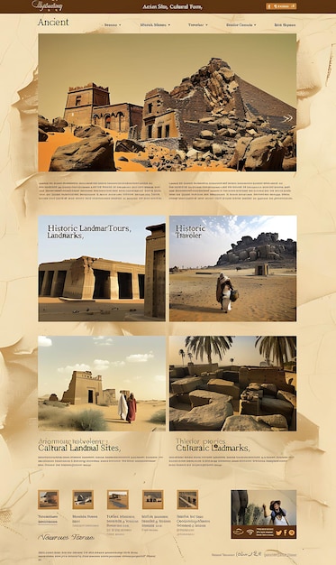 Sudan Historische Tour met Scroll Triggered Animation Effect Reizen Website Layout Idea Designs