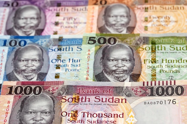 Photo sudanese pound a business background