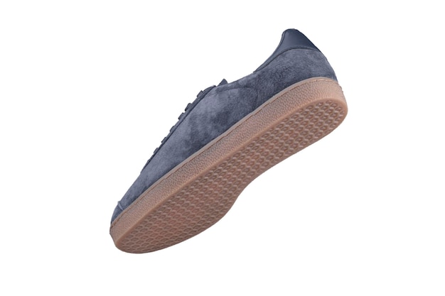 Suede sneaker on a white background Men's sports shoes