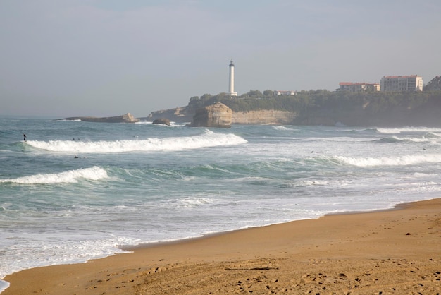 Sufer on Beach in Biarritz, France