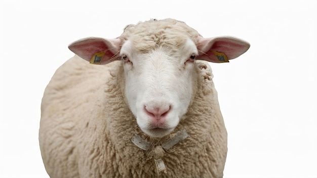Саффолкские овцы на белом изолированном