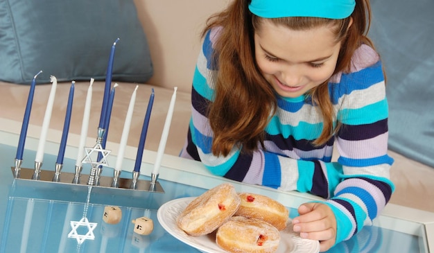 Photo sufganiyah for hanukkah