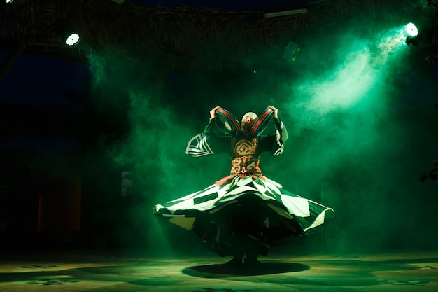 Sufi dancer spins