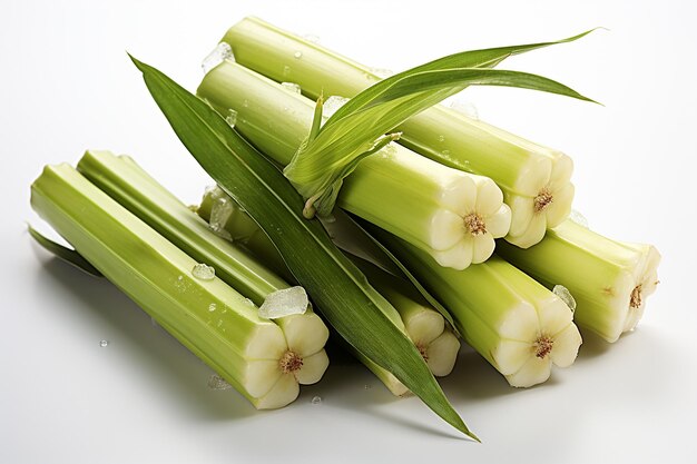 Photo sugar cane isolated on white