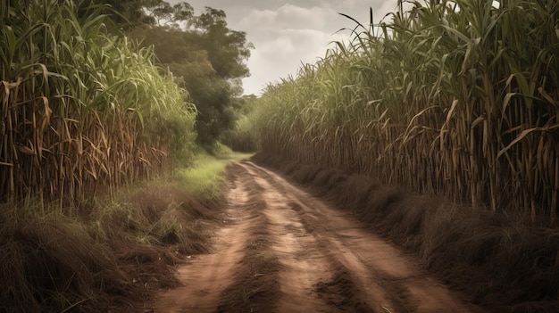 사탕수수 농장 설탕 채굴 산업 AI 생성
