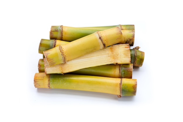 Sugar cane on white background