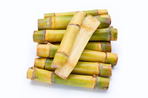 Sugar cane on white background