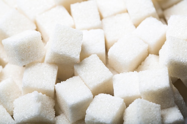 Photo sugar cubes macro food table sugar dessert sugar cube