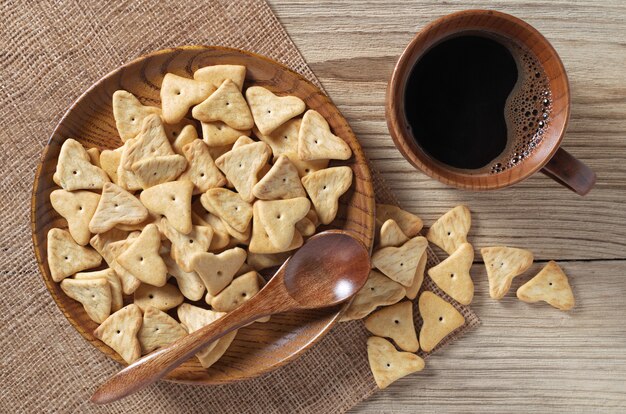 Sugar-free diet cookies on a wooden plate