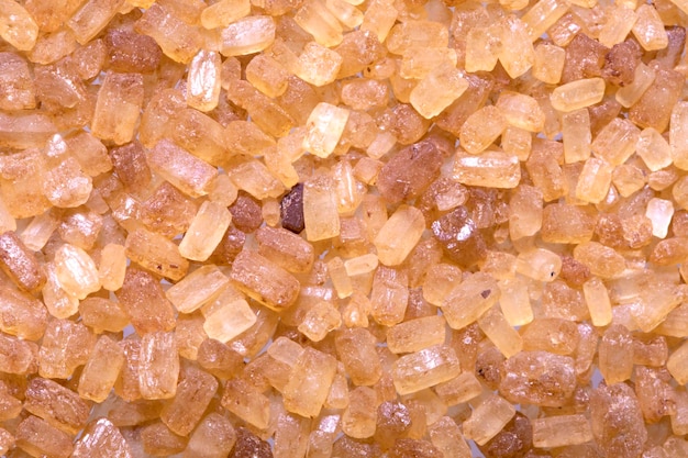 Sugar, macrophotography of caramel sugar.