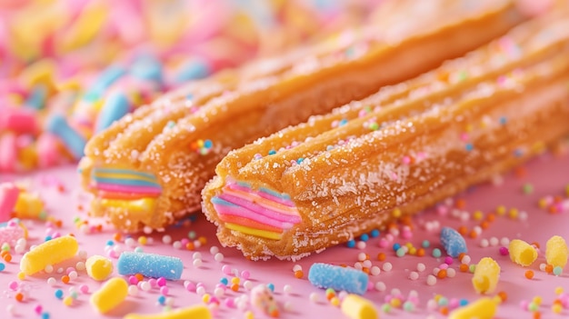 Sugared churro sticks with delightful sprinkles