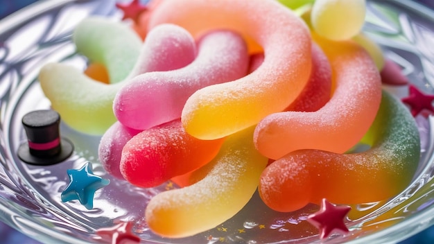 Sugary jelly worms