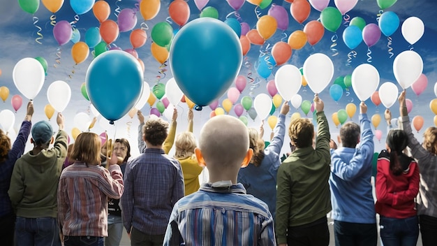 Foto prevenzione del suicidio e consapevolezza del cancro infantile