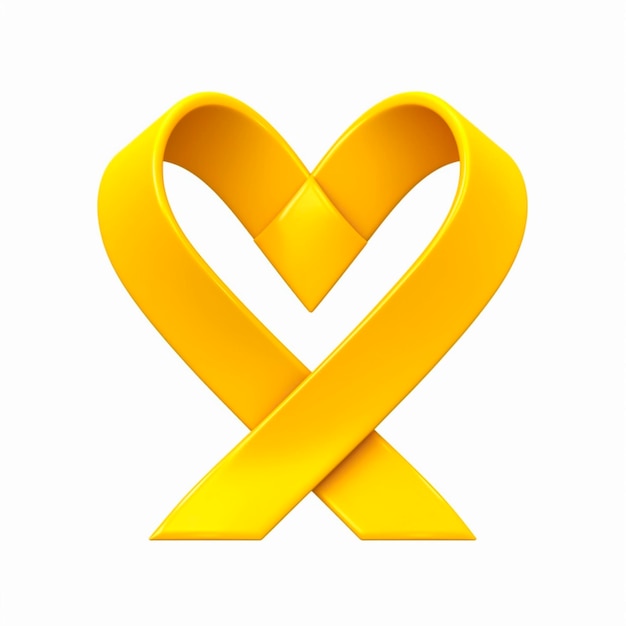 Foto prevenzione del suicidio con nastro a cuore giallo