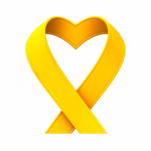 Photo suicide prevention with yellow heart ribbon