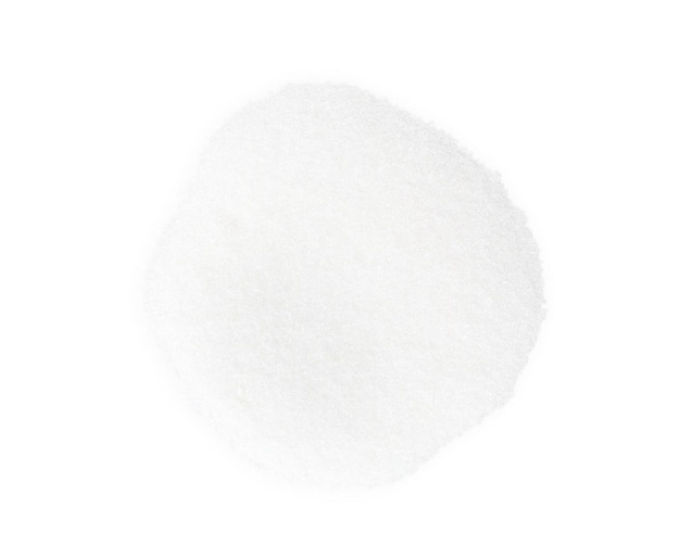 Suiker op witte achtergrond geïsoleerd op wit